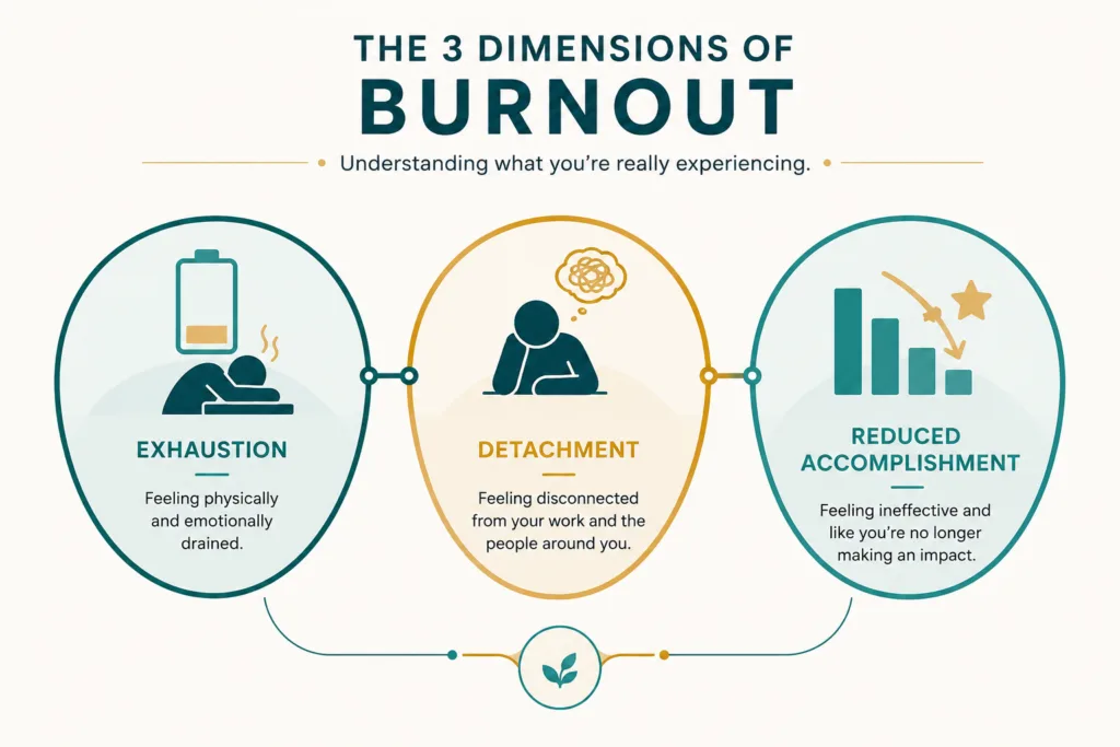 the three core dimensions of teacher burnout symptoms